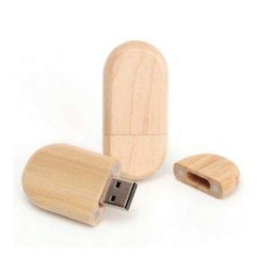 Pen Drive Ecológico Oval de Madeira - PEC